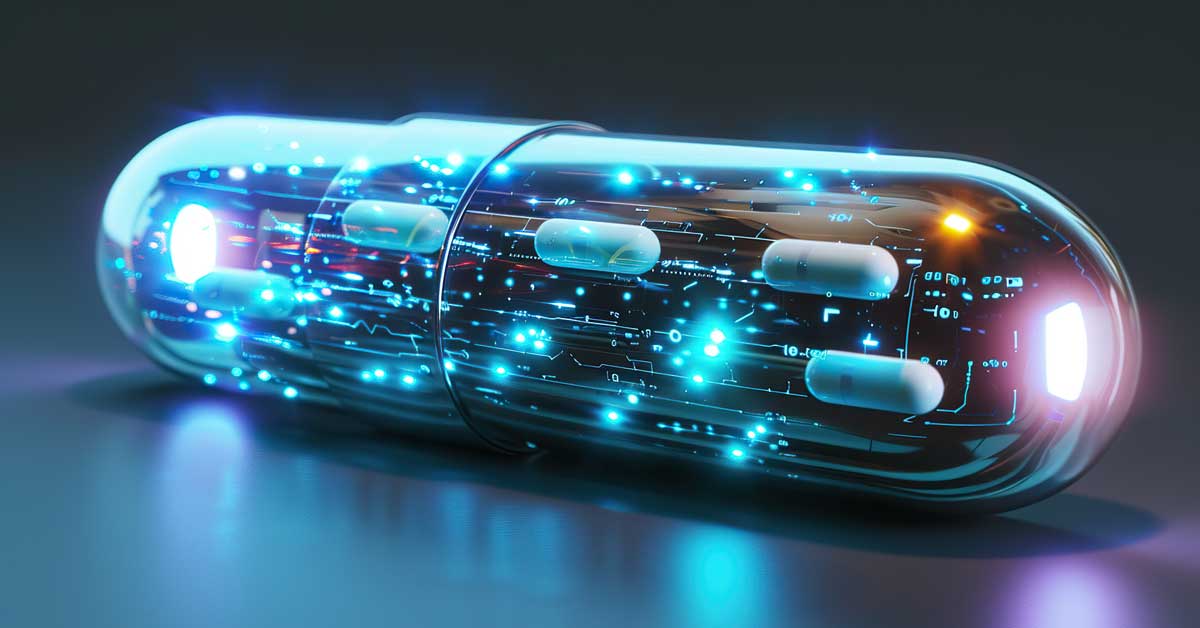 Capsule with digital circuits