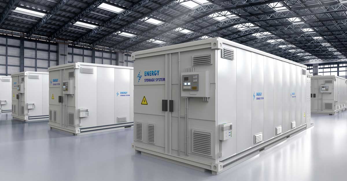 An expansive room containing numerous Energy Storage System configurations.